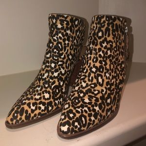 Animal print booties
